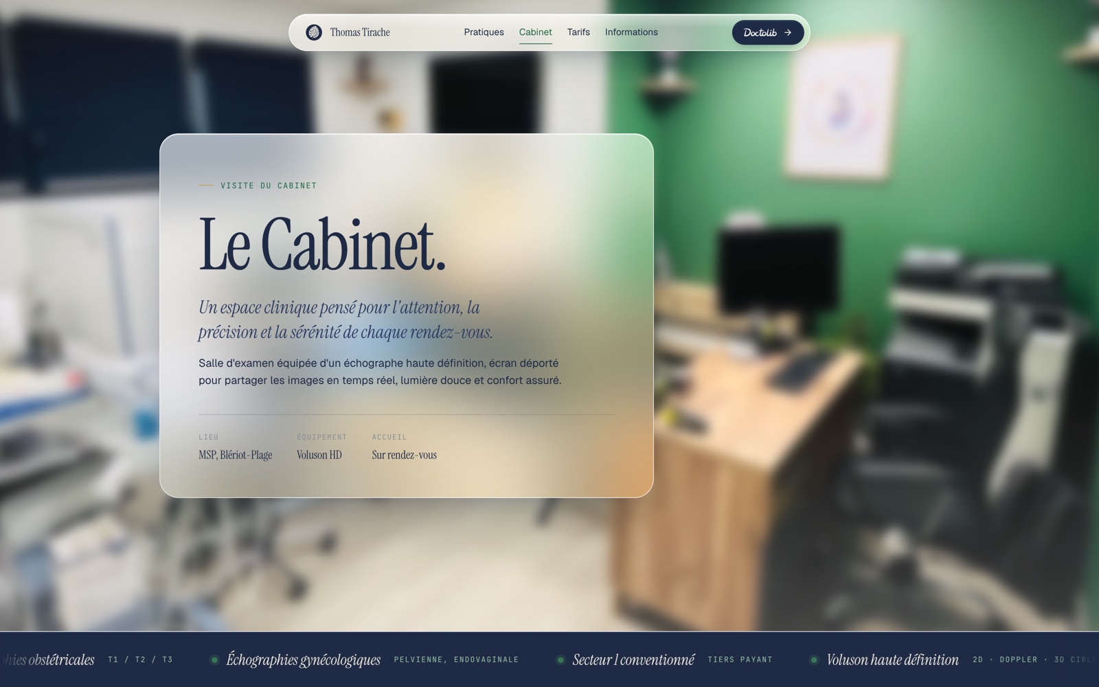 Thomas Tirache — Le cabinet